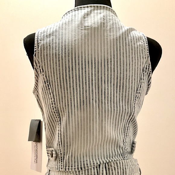 Re Generation by Celebrity Pink Denim Strip Vest - Picture 3 of 6